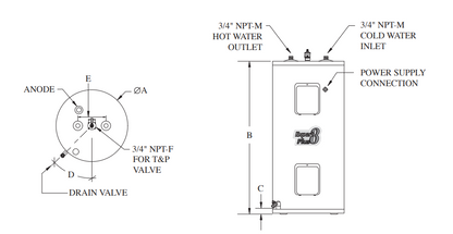 60 Gallon (227 Litres) Electric Water Heater