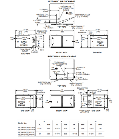 Lennox  ：ML296UH045XV36B