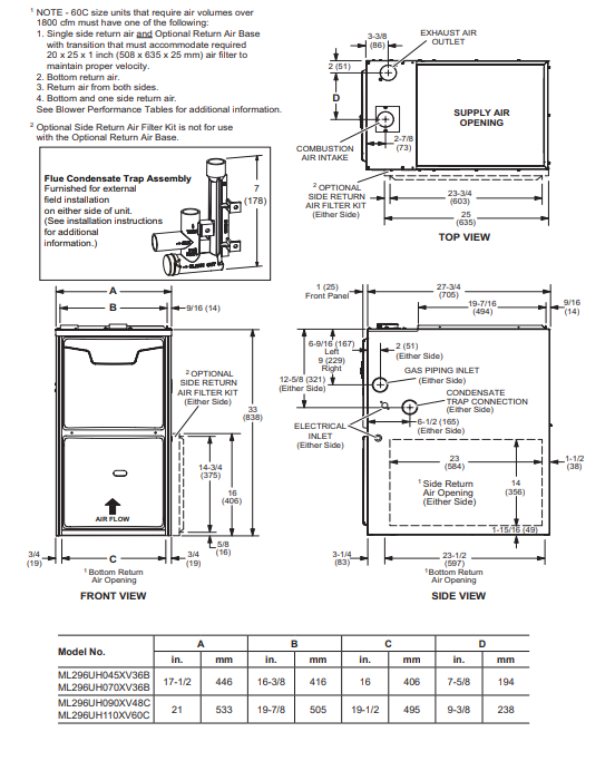 Lennox: ML296UH090XV48C