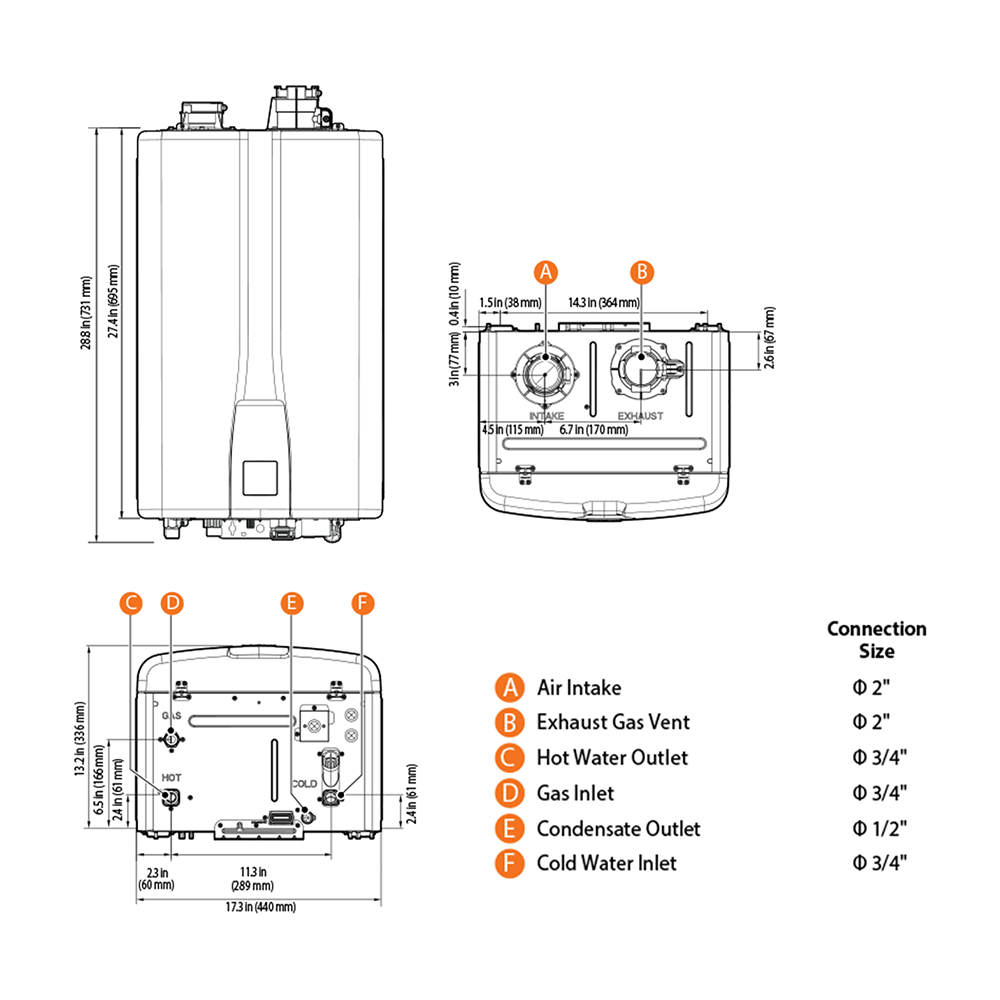 Navien Tankless Water Heater Specifications